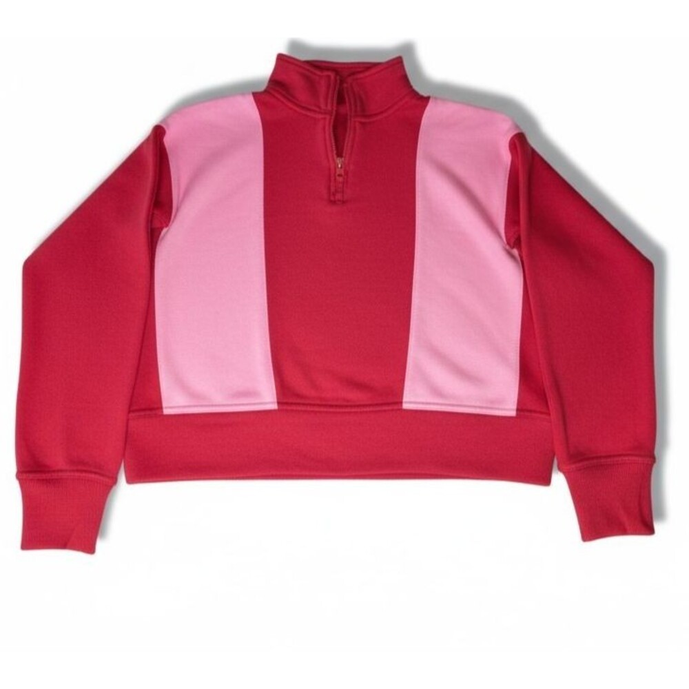Girls Ideology Half-Zip Pullover Sweater Pink/Red Size M (10/12) NWT